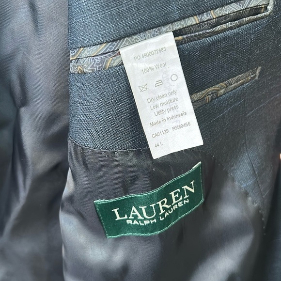 Ralph Lauren 100% wool Classic Fit Suit Jacket Blazer Sports checkered 44L - Picture 7 of 13